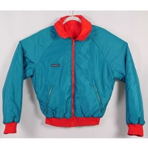 Columbia Reversible Puffy Ski Jacket Coat Vintage